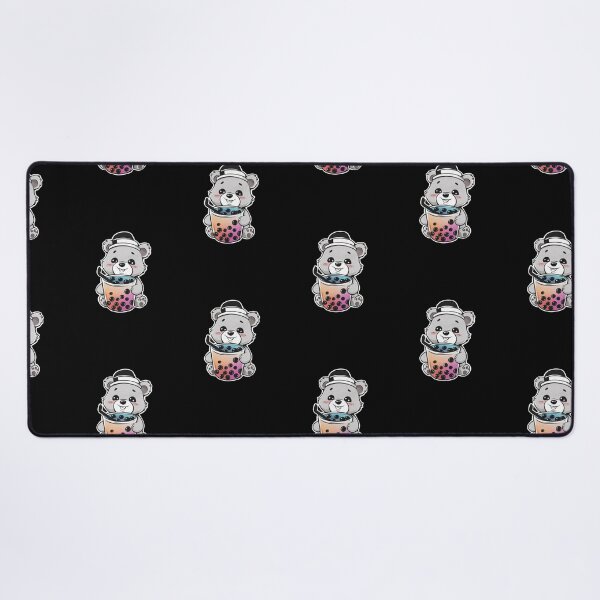Item preview, Little polar Bear in hat Chilling with it's Boba Tea designed and sold by Paulina Szymoniak.
