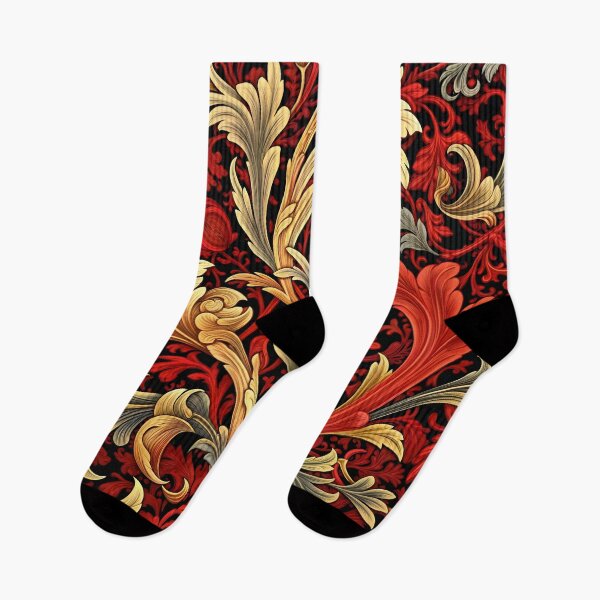 Item preview, Red Floral 02 (inspired by William Morris) designed and sold by MerkintileEXG.