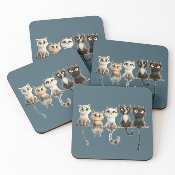 Item preview, Quintet of Feline Charm designed and sold by MOVALENDA.