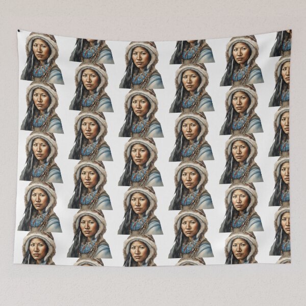 Item preview, Inuit Watercolor Art, Inuit Woman, Inuit Style, Yupik, Alaska designed and sold by SRLND.