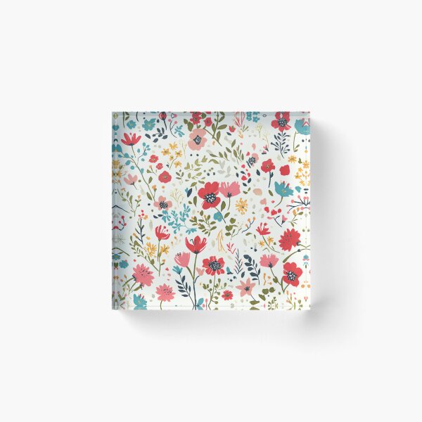 Item preview, seamless pattern featuring whimsical watercolor florals designed and sold by DMay-art.