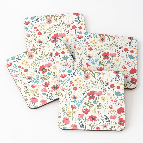 Item preview, seamless pattern featuring whimsical watercolor florals designed and sold by DMay-art.