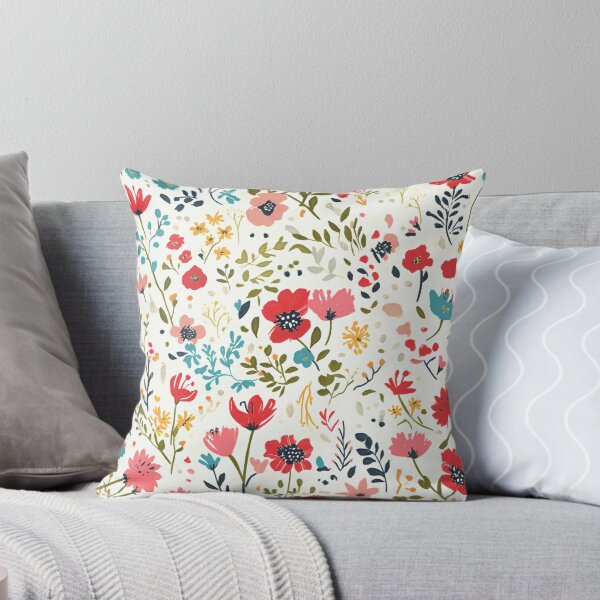Item preview, seamless pattern featuring whimsical watercolor florals designed and sold by DMay-art.