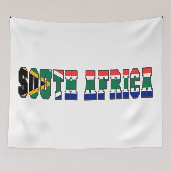 Item preview, South Africa Country Flag Typography designed and sold by TravelWish.