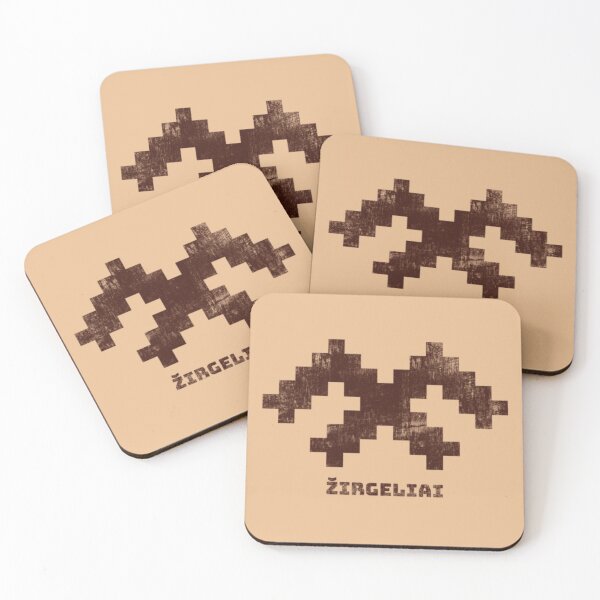 Item preview, Žirgeliai Pixelate Sign Lithuanian Symbol Retro Grunge designed and sold by Lelijo.