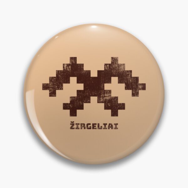 Item preview, Žirgeliai Pixelate Sign Lithuanian Symbol Retro Grunge designed and sold by Lelijo.