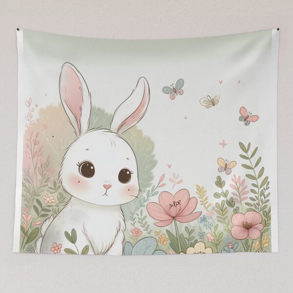 Item preview, Curious Rabbit Illustration | Cute Bunny Wall Art | Adorable Rabbit | Children's Room Decor | Kids Art | Rabbit Lover Gift designed and sold by LuxWallDigital.