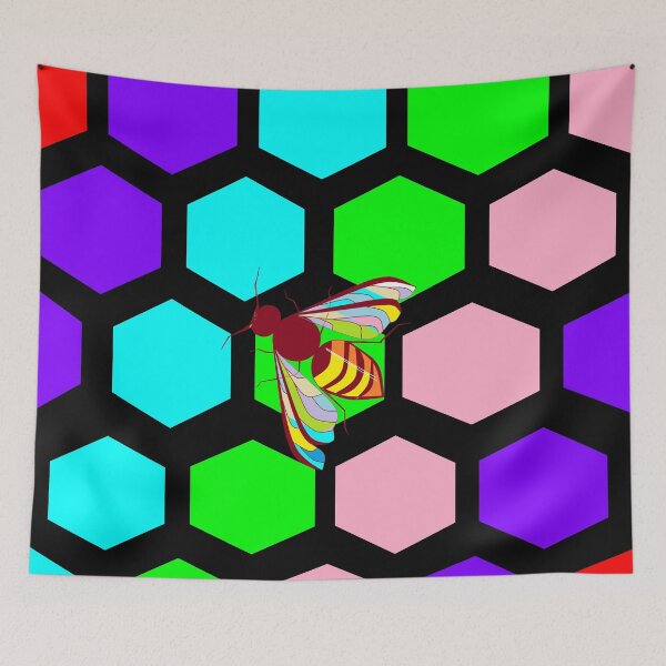 Item preview, A Black Honeycomb and Bumble Bee, Multi-color Naturally designed and sold by judy snyder.