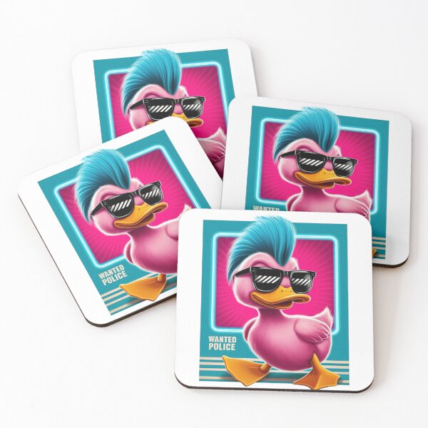 Item preview, Funny cool duck punk who is wanted from the police designed and sold by Slavic1991.