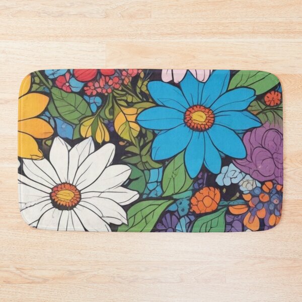 Item preview, Naive art flower pattern designed and sold by GasconyPassion.