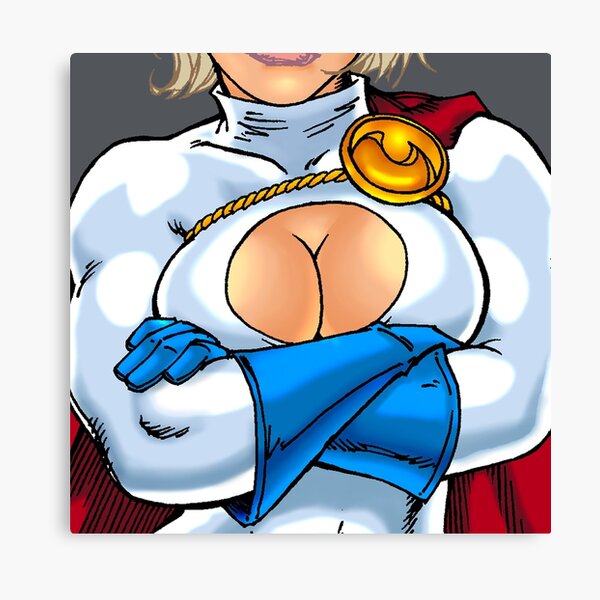 Power Girl Boobs Canvas Print