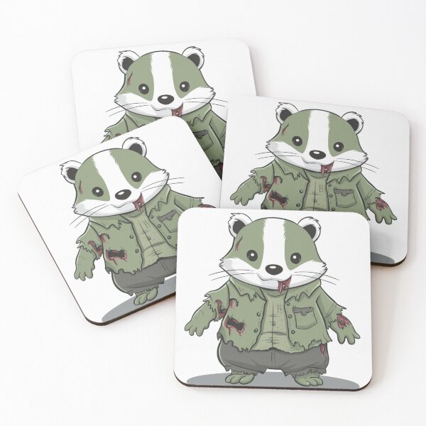 Item preview, kawaii badger zombie v3 designed and sold by FenwickDesign99.