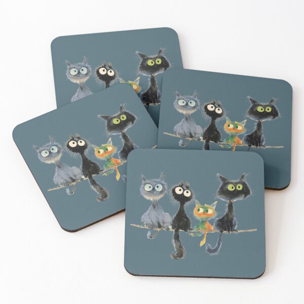 Item preview, Midnight Feline Quartet designed and sold by MOVALENDA.