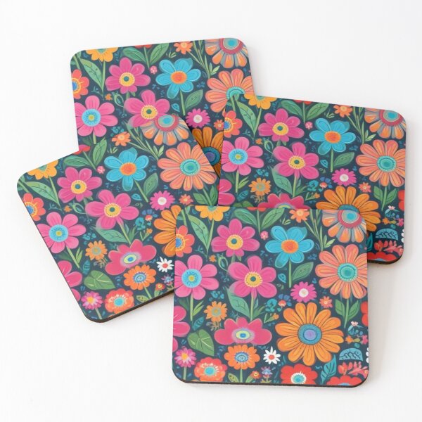 Item preview, Naïve art flower pattern designed and sold by GasconyPassion.
