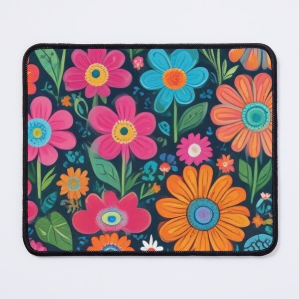 Item preview, Naïve art flower pattern designed and sold by GasconyPassion.