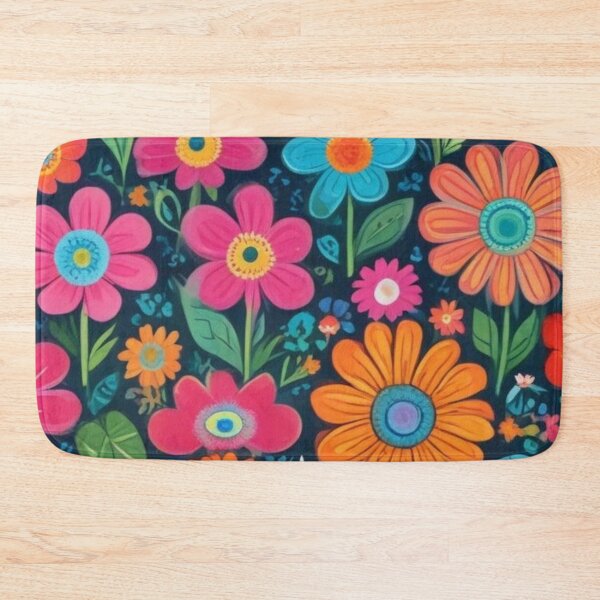 Item preview, Naïve art flower pattern designed and sold by GasconyPassion.