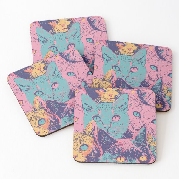 Item preview, Cats hippie print designed and sold by Karma-Koutur.
