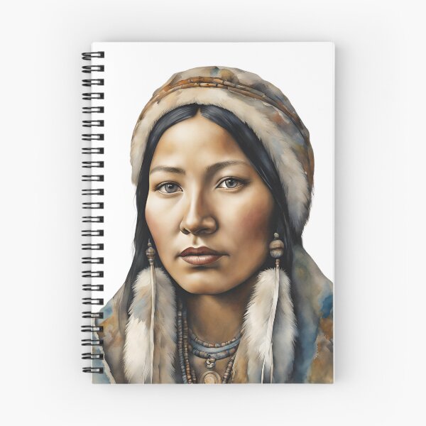 Item preview, Inuit Watercolor Art, Inuit Woman, Inuit Style, Yupik, Alaska designed and sold by SRLND.