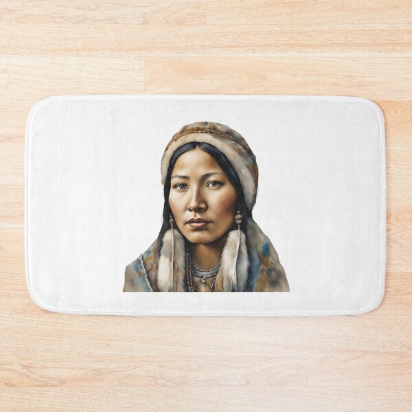 Item preview, Inuit Watercolor Art, Inuit Woman, Inuit Style, Yupik, Alaska designed and sold by SRLND.