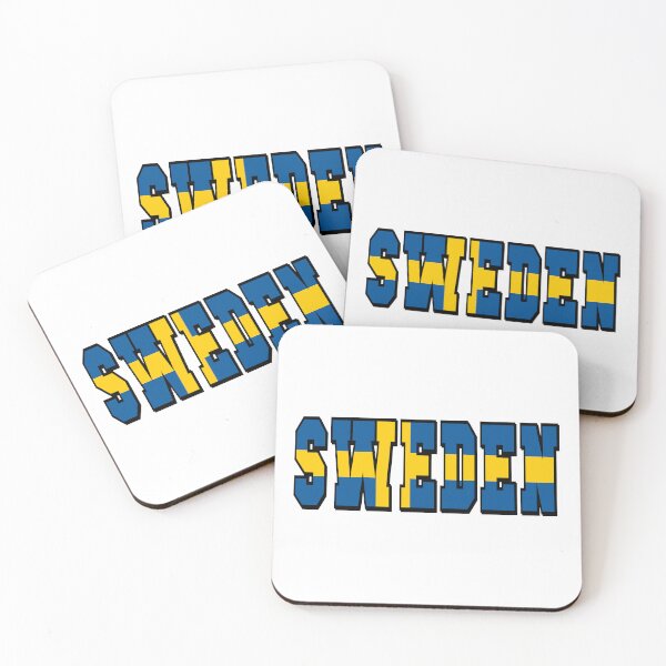 Item preview, Sweden Country Flag Typography designed and sold by TravelWish.