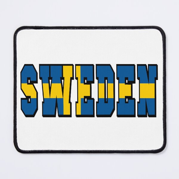 Item preview, Sweden Country Flag Typography designed and sold by TravelWish.