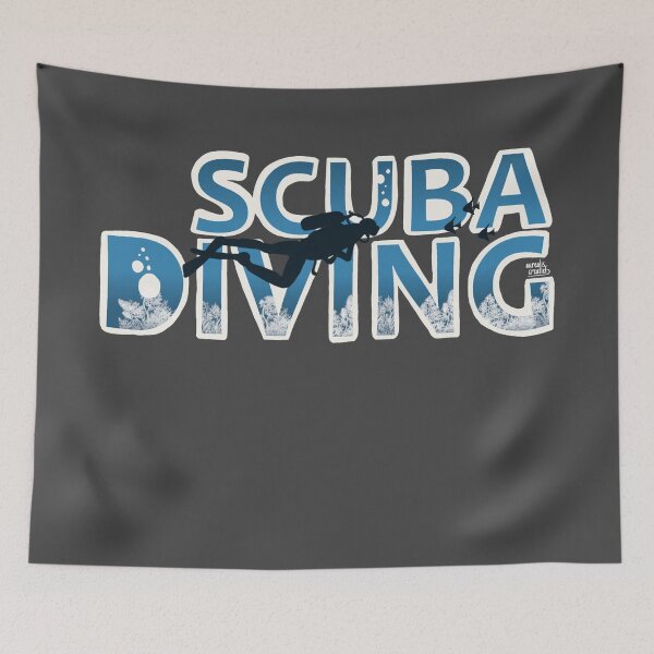 Item preview, Scuba diving text and diver designed and sold by Aurealis.