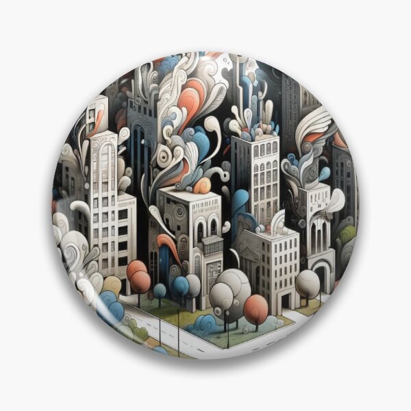 Item preview, Whimsical Cityscape	 designed and sold by yovevbdeou.