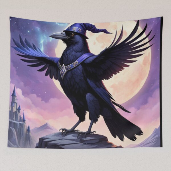 Item preview, Wizard Crow Artwork designed and sold by Planetporridge.