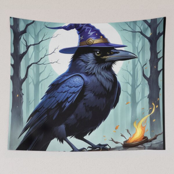 Item preview, Magic Wizard Crow Art designed and sold by Planetporridge.