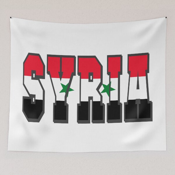 Item preview, Syria Country Flag Typography designed and sold by TravelWish.
