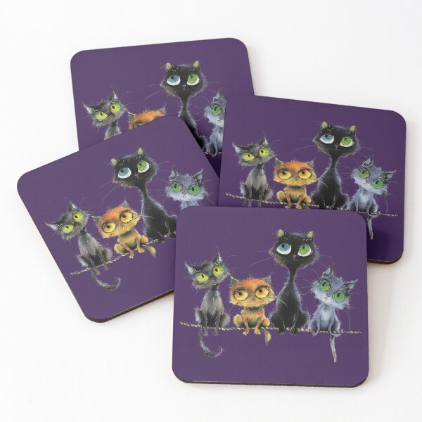 Item preview, Beautiful midnight cats   designed and sold by MOVALENDA.