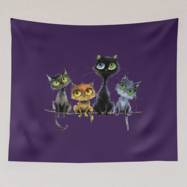 Item preview, Beautiful midnight cats   designed and sold by MOVALENDA.