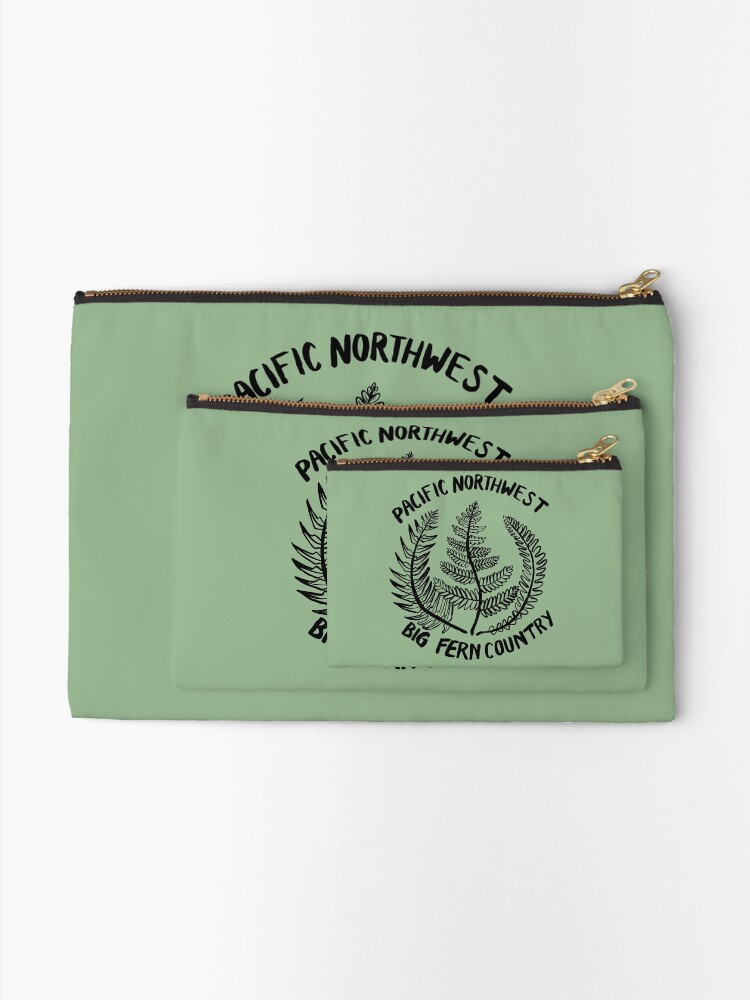 Alternate view of Pacific Northwest | Big Fern Country Zipper Pouch