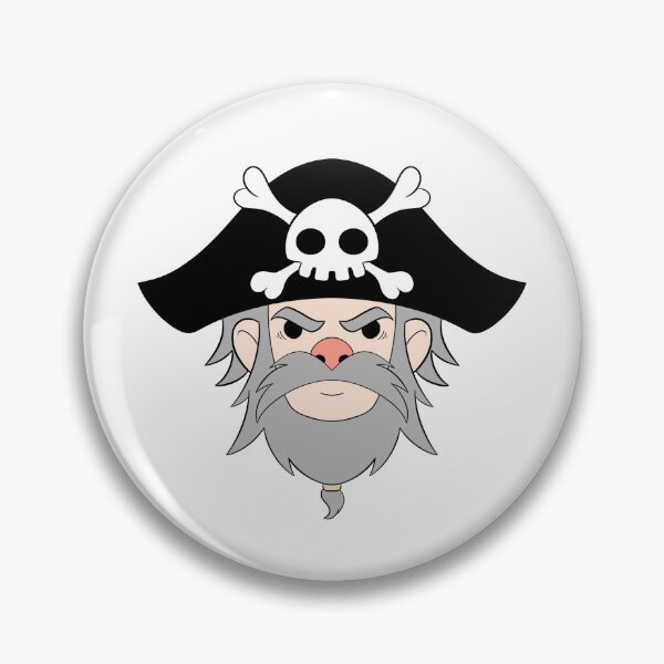 Item preview, Fearsome Pirate with skull & crossbones hat designed and sold by PiknStick.