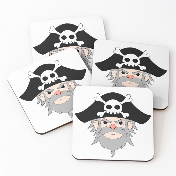 Item preview, Fearsome Pirate with skull & crossbones hat designed and sold by PiknStick.