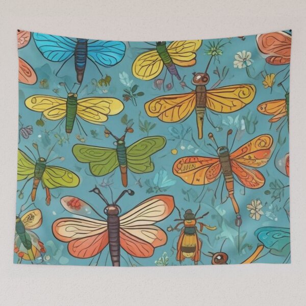 Item preview, Insects pattern designed and sold by GasconyPassion.