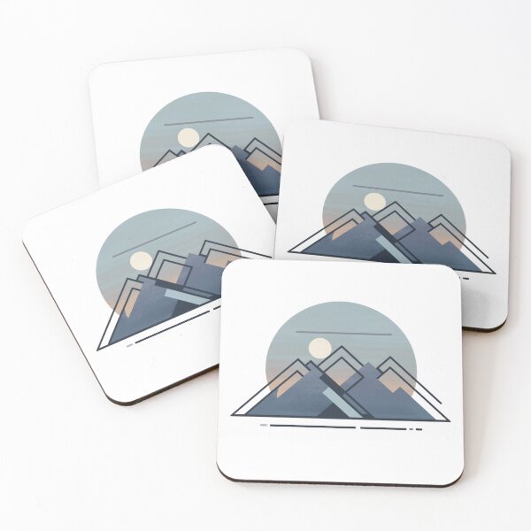 Item preview, Geometric Sunrise Mountain Range designed and sold by MyNiceDesigns.