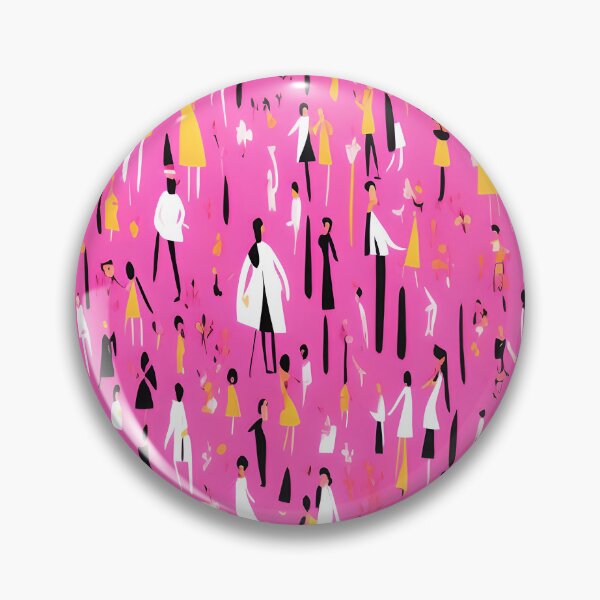 Item preview, Abstract Preppy Pink Pattern Where's Waldo Inspired People for Whimsical and Eclectic Decor designed and sold by kathrynchill.