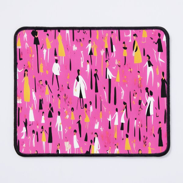 Item preview, Abstract Preppy Pink Pattern Where's Waldo Inspired People for Whimsical and Eclectic Decor designed and sold by kathrynchill.