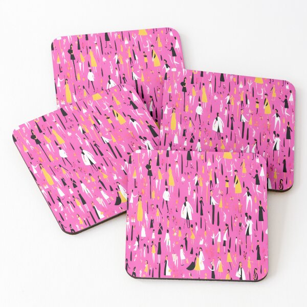 Item preview, Abstract Preppy Pink Pattern Where's Waldo Inspired People for Whimsical and Eclectic Decor designed and sold by kathrynchill.