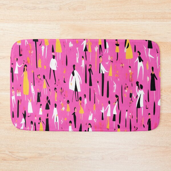 Item preview, Abstract Preppy Pink Pattern Where's Waldo Inspired People for Whimsical and Eclectic Decor designed and sold by kathrynchill.