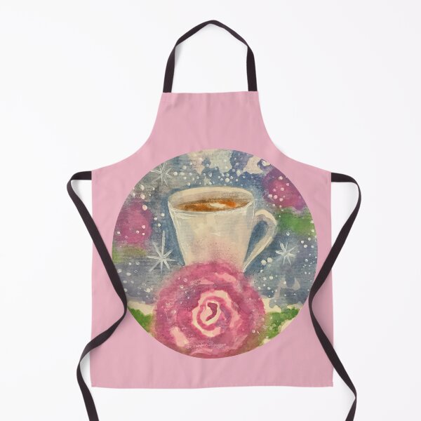 Aperçu de l'œuvre Tasse à café scintillante avec aquarelle de roses créée et vendue par altairaleon.