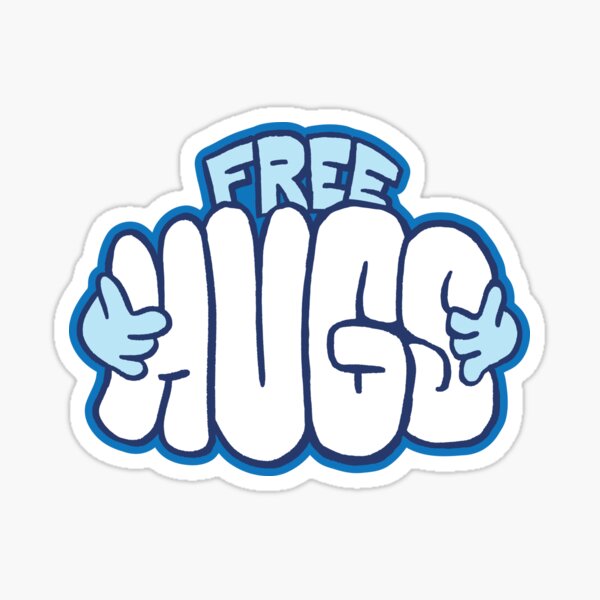 Free Hugs - Blue Sticker