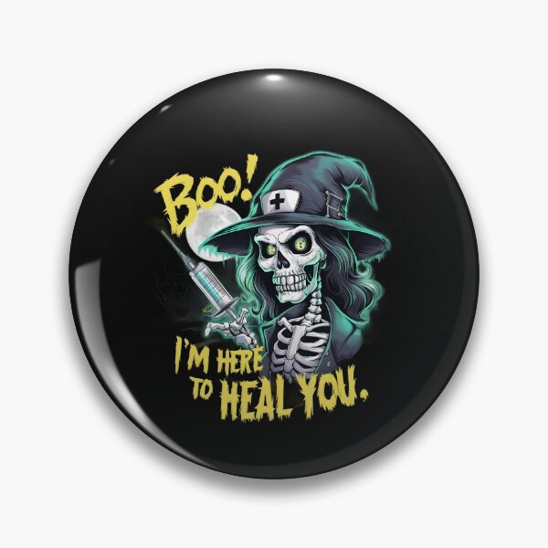 Item preview, Spooky Halloween Nurse Skeleton Boo I'm Here to Heal You designed and sold by clothesy7.