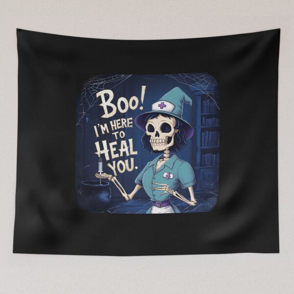 Item preview, Gothic Nurse Halloween Witch Nurse Skeleton Artwork designed and sold by clothesy7.