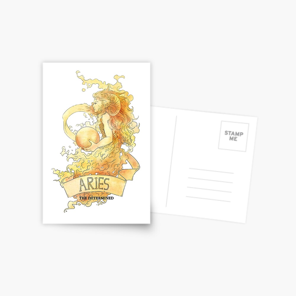 Aries, The Determined Postcard