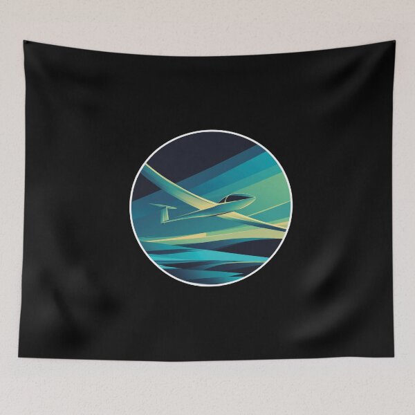 Item preview, Glider Plane Pilot Sailplane aerial floating soaring designed and sold by These_Prints.