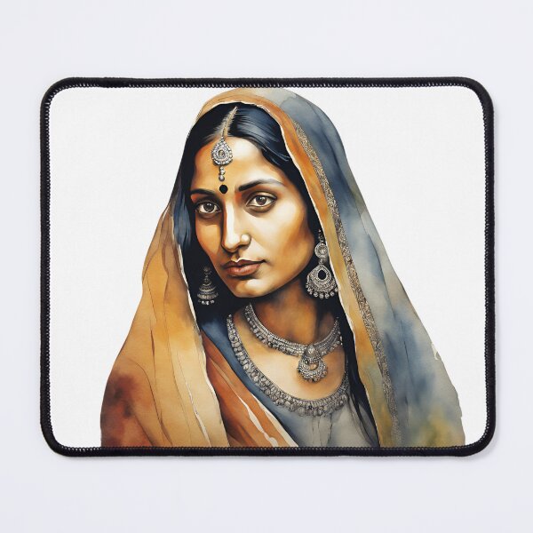 Item preview, India Watercolor Art, Indian Woman, Indian Style, India designed and sold by SRLND.