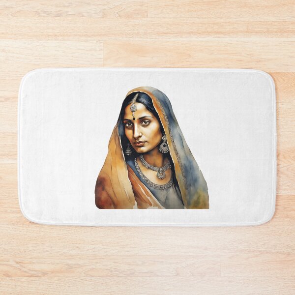 Artikelvorschau, India Aquarell Art, Indian Woman, Indian Style, India entworfen und verkauft von SRLND.