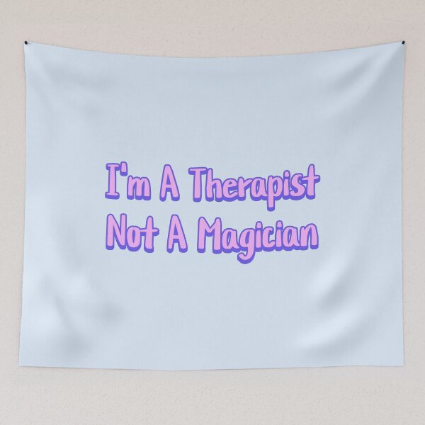 Item preview, I'm A Therapist Not A Magician! Funny Therapy Humor Purple designed and sold by PMCreative.